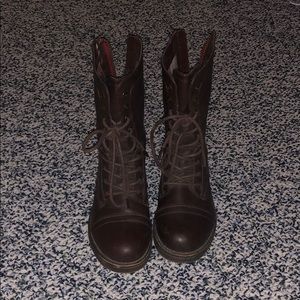 Madden girl brown combat boots!